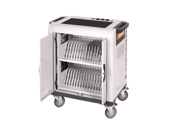 Parat 832.530-999, Anthrazit, Weiß, Tablets, Multimedia-Trolley, Kunststoff, Stahl, 33,8 Cm (13.3"), 2 Regale