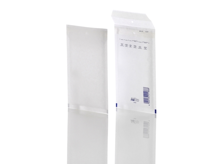 AirPro - Brevpose - størrelse W2 - 115 x 215 mm - åben ende - selvklæbende - bobleplast - vandresistent - hvid - pakke med 200