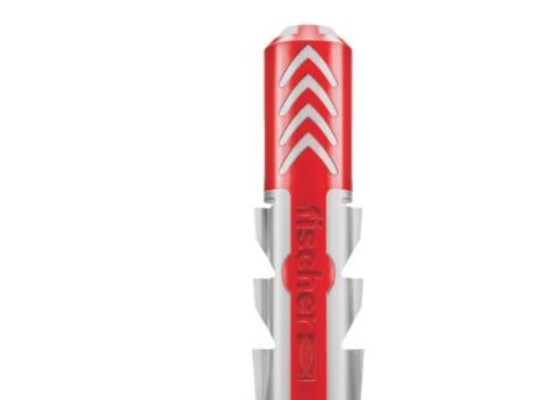 Fischer Duopower, Dübel, Autoklaven-Porenbeton, Mauerziegel, Beton, Mauerwerk, Gipskarton, Nylon, Grau, Rot, 6 Mm, 50 Mm