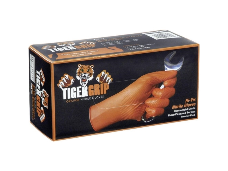 Kunzer Tiger Grip Xl 90 Stk Nitril Engangshandske Størrelse (Handsker): Xl En 374-2, En 374-3, En 455
