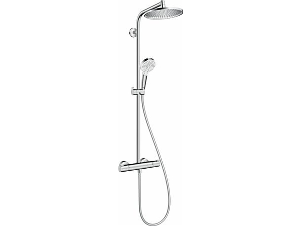 Hansgrohe Crometta S240 Brusesystem Med Isiflex'b Bruserslange 1,60 M, Crometta Vario Håndbruser Og Crometta S 240 1Jet Hovedbruser