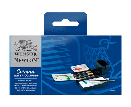 Cotman Watercolour Field Box 12X1/2 Pans