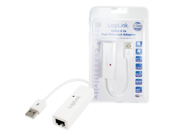 LogiLink Fast Ethernet USB 2.0 to RJ45 Adapter Netværksadapter USB 2.0 - Ethernet