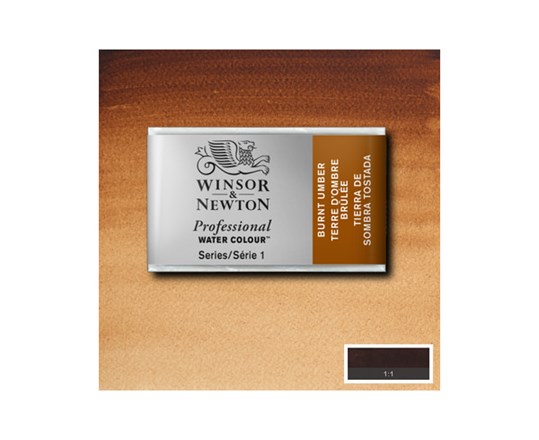 Watercolour Proff Pan Burnt Umber 076
