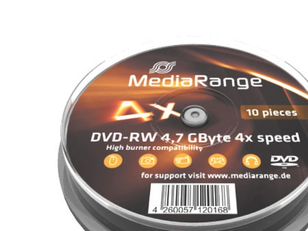 Mediarange Mr450, Dvd-Rw, Tortenschachtel, 10 Stück(E), 4,7 Gb