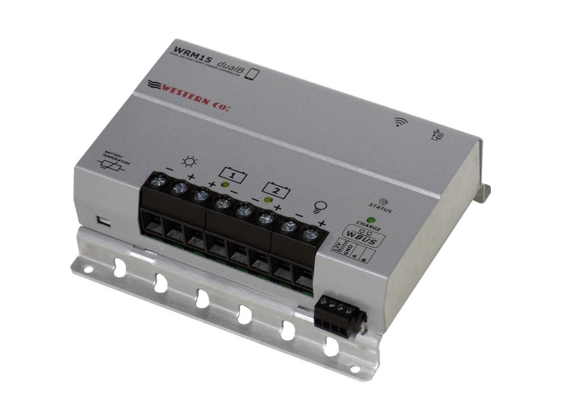 Western Co. WRM15 dualB solcells-laddningsregulator MPPT 12 V, 24 V 15 A