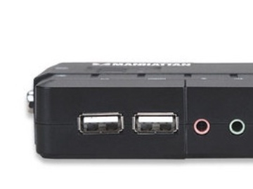 Manhattan 2/1 Usb Kvm-Umschalter (Mit Audio)
