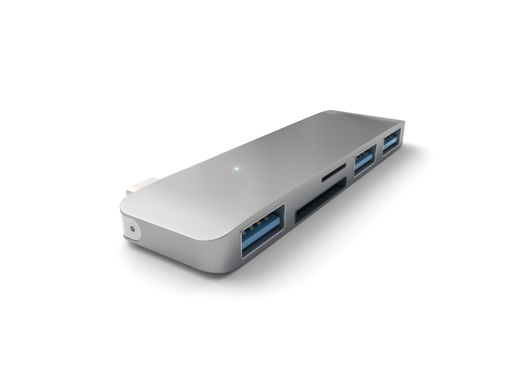 Satechi ST-TCUHM, USB 3.2 Gen 1 (3.1 Gen 1) Type-C, Silver, Gjuten aluminium | Datorer & Surfplattor - Bärbara tillbehör - Port Replicator och dockning | GameStuff
