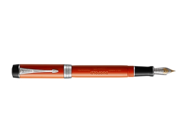 Parker Duofold, Rot, Blau, Palladium, Edelharz, Palladium, Kunstharz, Gold/Rhodium, Fein