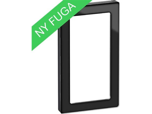 Fuga Pure Designramme Glas 1X2m Indsats Sort