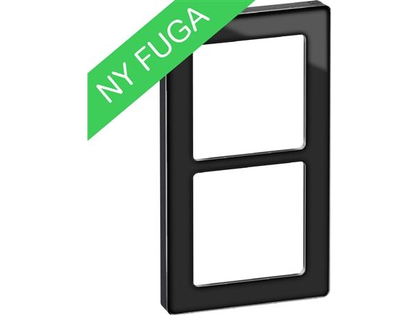 Fuga Pure Designramme Glas 2M Sort