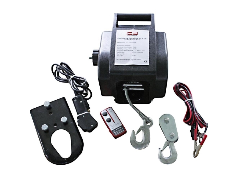 HP Autozubehör Kabelvinsch 20604 Dragkraft (stående)=900 kg Dragkraft (rullande)=2700 kg Kabelfjärrkontroll, Trådlös fjärrkontroll | Bilvård & Biltillbehör - Transportutrustning - Spel | GameStuff