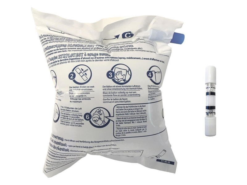 Ace Alkoholtester Weiß, Blau, Gelb Messbereich Alkohol (Max.)=0.5 ‰ Mit Nfx-Zulassung (100289 2Er Pack)