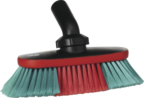 Vikan Autobürste Mit Wasseranschluss, 250 Mm, Weich/Geteilt, Schwarz