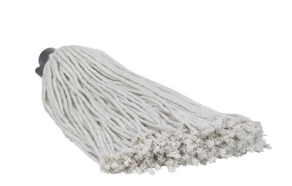 Rundmop, moppegarn, Vikan, hvid, bomuld, 250g, hvid med gevind