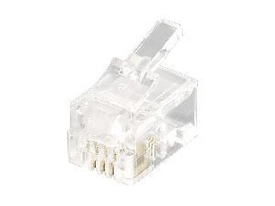 Equip Telefon Stecker, Rj11, 4P4c, Rj-11 (4P4c), Transparent, 0,5 G, 7,62 Mm, 12,3 Mm, 7,2 Mm
