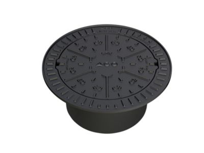 Brøndkarm med dæksel 315mm - Flydende. H=180mm. SG-jern. B125. ACO