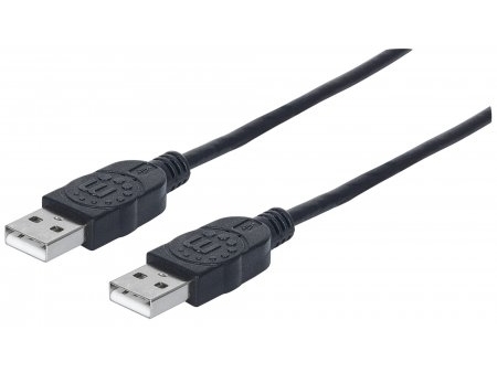 Manhattan 353892, 1 M, Usb A, Usb A, Usb 2.0, Hanstik/Hanstik, Sort