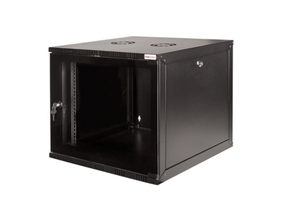 Logilink W09a40b, Vægmonteret Stativ, 9U, 50 Kg, Nøglelås, Sort