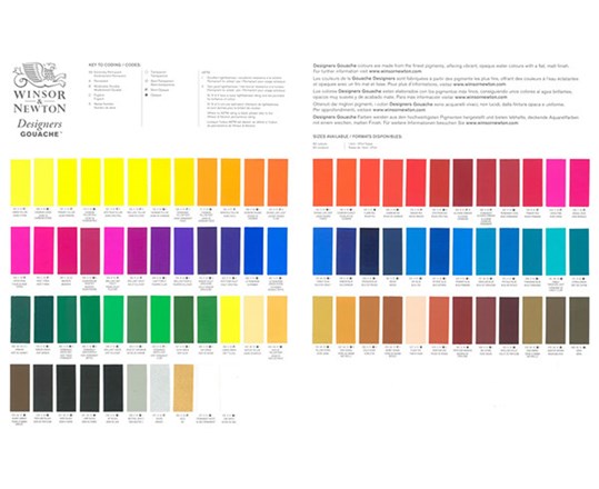 Farbkarte W&Ampn Designers Gouache
