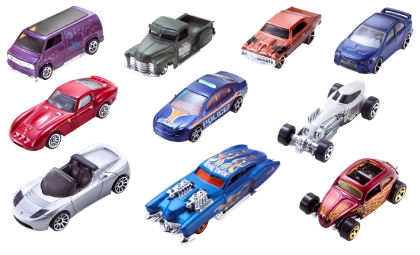 Hot Wheels 54886 10 Cars, 1 Pack Assorted