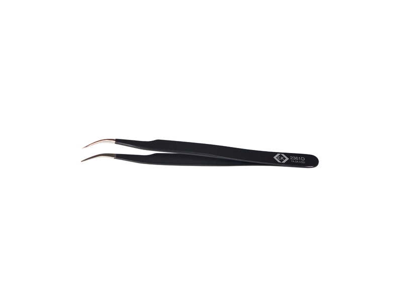 C.K. T2361d Esd-Pinzette 7A Sa-Esd Spitze, Gebogen, Fein 120 Mm