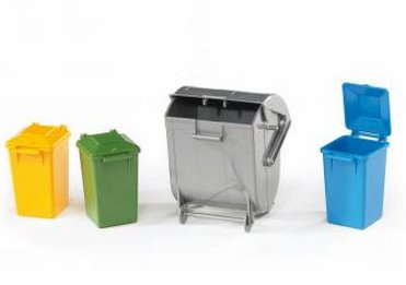 Bruder Garbage can set accessories