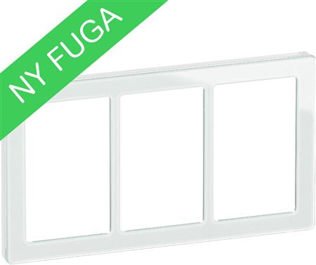 Fuga Pure Designramme Glas 3X1,5M Hvid