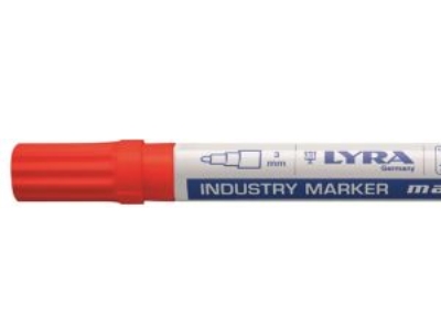 Lyra Industrimarker 3Mm Rød - M/Hurtigttørrende Maling Og Indvendig Kugle
