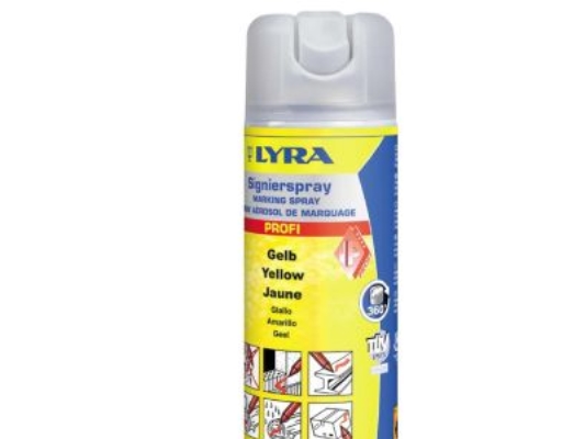 Lyra Markierungsspray Gelb - 500 Ml (4180) - Un 1950 Aerosole, Entzündbar 2.1.