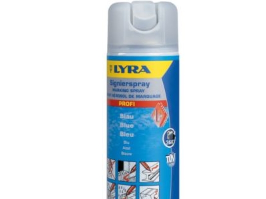Lyra Markeringsspray Blå - 500 Ml. (4180) - Un 1950 Aerosoler, Brandfarlige 2.1.