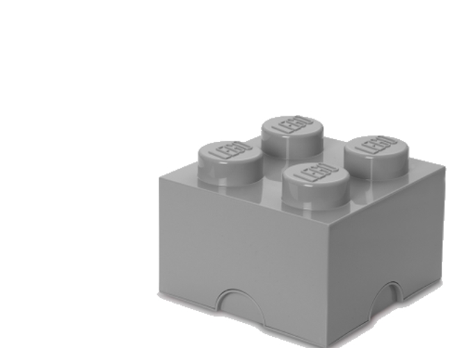 Lego Aufbewahrungsstein 4 - Väri Harmaa