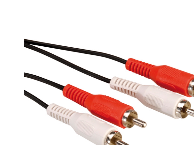 Roline Cinch Extension Cable, 2X Rca M-M 2.5 M, 2,5 Mm, Sort