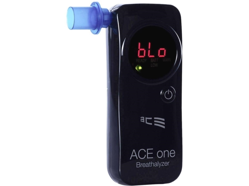 ACE one Alkoholtester Sort 0 til 4 ‰ inkl. display, Countdown-funktion , Forskellige enheder kan vises