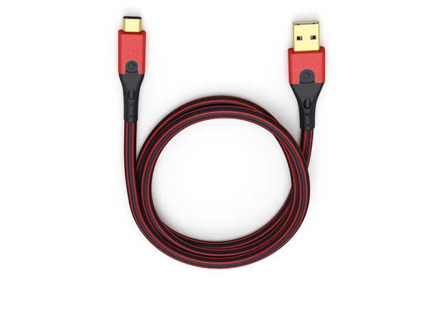 OEHLBACH Evolution C3, 3 m, USB A, USB C, USB 3.2 Gen 1 (3.1 Gen 1), Hane/Hane, Svart, Röd | Datortillbehör - Kablar & adaptrar - Datakablar | GameStuff