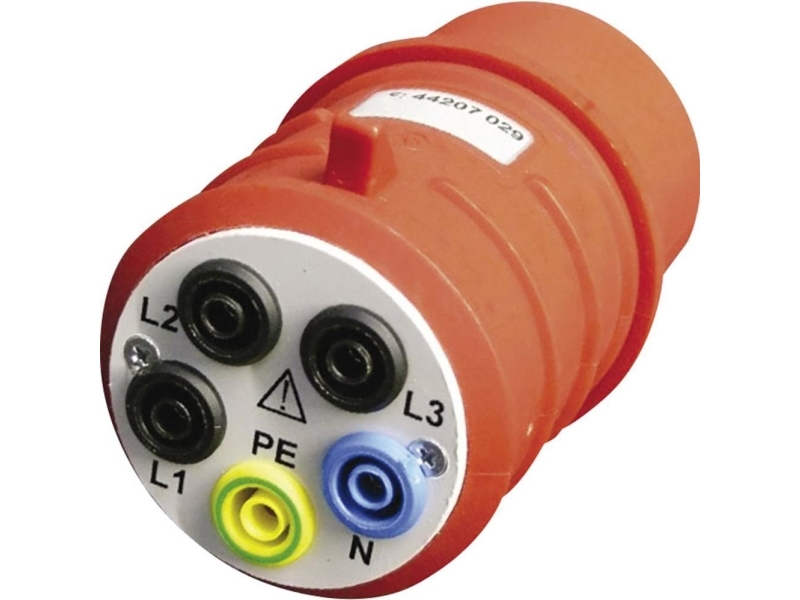 Beha Amprobe Daa-16 Messadapter Cee-Stecker 16 A 5-Polig - Buchse 4 Mm