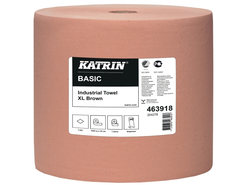 Aftørringsrulle Katrin Basic Xl Industrirulle 1-Lag 32 Cm X1000 M,1 Rl