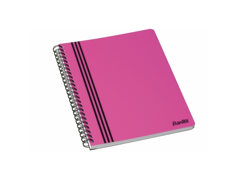 College-Notizbuch Bantex Strong-Line, A5+, Liniert, Rosa