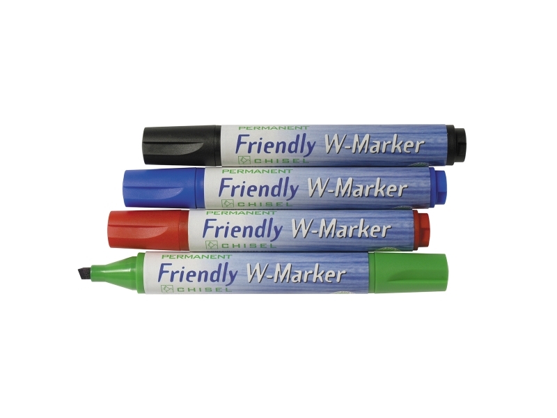 Permanent marker Ballograf Friendly, vandbaseret, medium, 4 farver