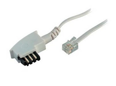 S-Conn 70043-W, 3 M, Tae F, Rj-11, Weiß, Männlich, Männlich
