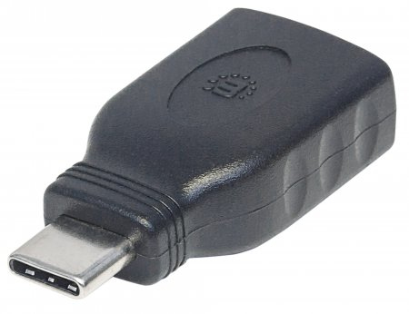 Manhattan Usb 3.1 Gen1 Typ C Auf Typ A-Adapter, Typ C-Stecker Auf Typ A-Buchse, Usb 3.1 Gen1, Schwarz, Usb C, Usb A, Schwarz