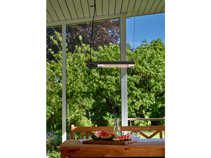 HORTUS Terrassvärmare väggmodell 1500 W, GT, svart, med fjärrkontroll, svart (211-357) | Trädgården - Terrass - Uteplatsvärmare | GameStuff