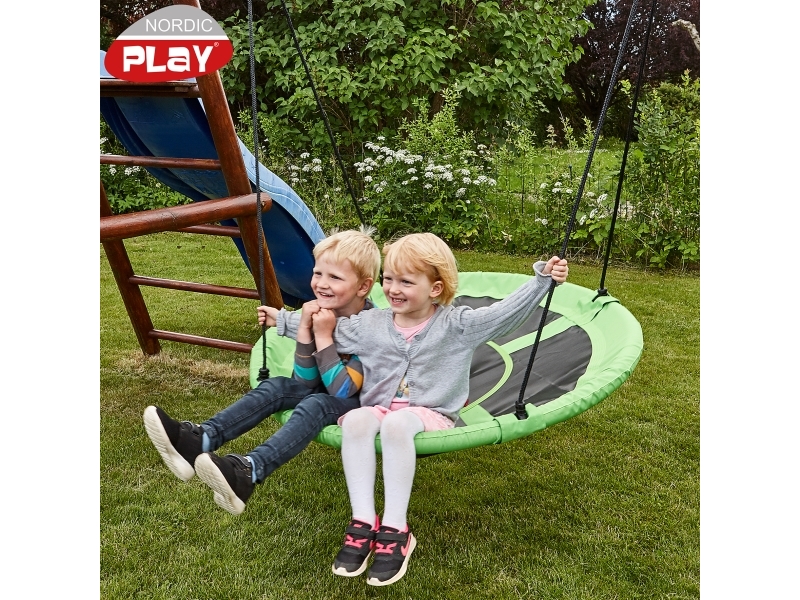 Produktfoto för NORDIC PLAY Rund gunga grön/svart Ø 100 cm (805-459)