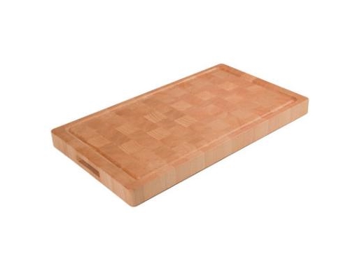 Schneidebrett 60X35x4,5 Cm Mit Saftrille Buchenholz, 2 Stück/Krt