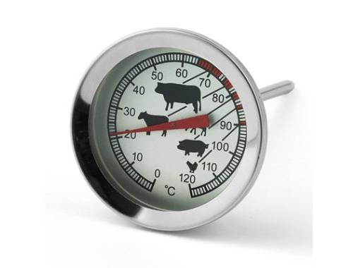 Stegetermometer Ø5x9 cm Analog Rustfri stål - (karton á 12 stk.) | N - A | GameStuff