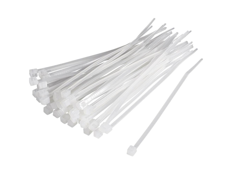 TRU COMPONENTS 1593682 TC-KL20SLZ-30M203 Kabelbinder 300 mm 4.80 mm Natur 100 stk | Rutter och fästanordningar - Kabelbuntar | GameStuff