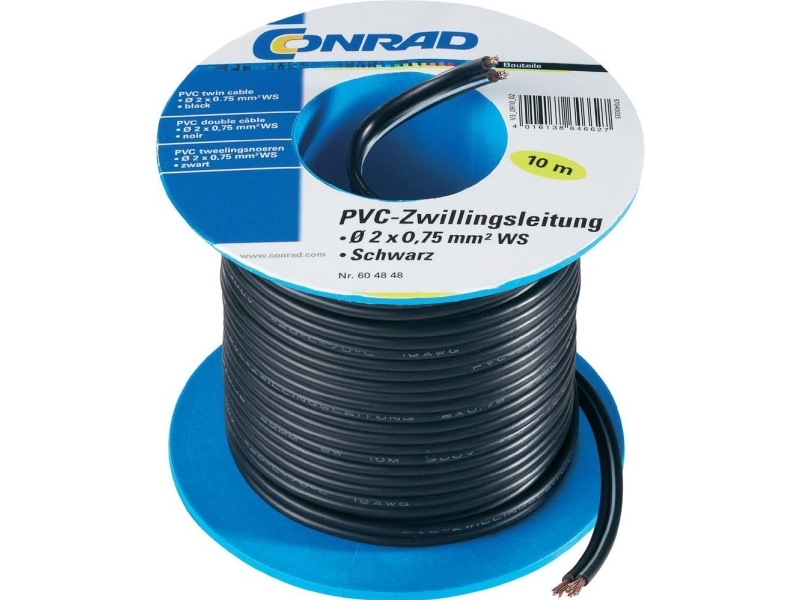 TRU COMPONENTS 93030c503 Tråd 0.75 mm² Grå 10 m | EL Artiklar - Kablar och ledningar - Enstaka ledare | GameStuff