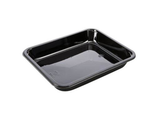 Tablett 1-Raum 2227-1E 1035 Ml 227X178x35 Mm Hicpet Schwarz,368 Stück/Packung