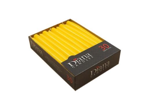Antiklys Ø22x245 Mm Brændetid 7.5 Timer Gul,4 Pk X 30 Stk/Krt