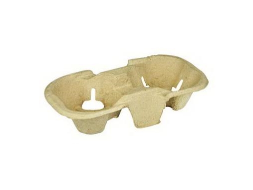 Kophalter Bakke 215X108x42 Mm Pap Natur Til 2 Bægre,6 Ps X 90 Stk/Krt